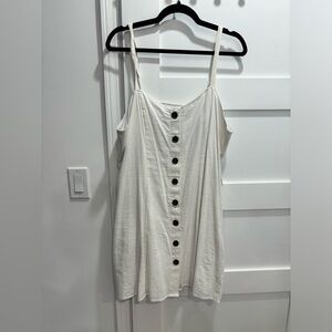 Express White Button Dress